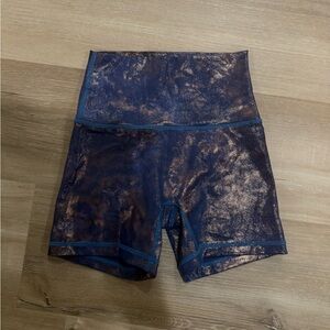 Aerie Navy and Copper Bike Shorts